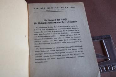 Preview: altes Heft - Betriebs-Informationen Sonderausgabe 1940 der Deutschen Arbeitsfront